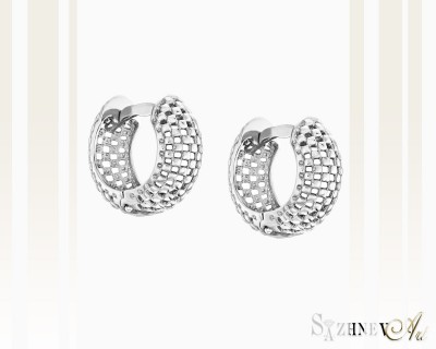 White Gold Earrings, no stone. Item CH117-c003w