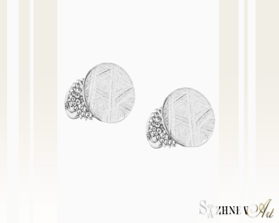 White Gold Earrings, no stone. Item CH194-c021(2w)