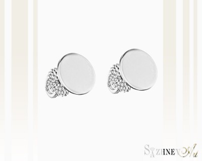 White Gold Earrings, no stone. Item CH206-c021w