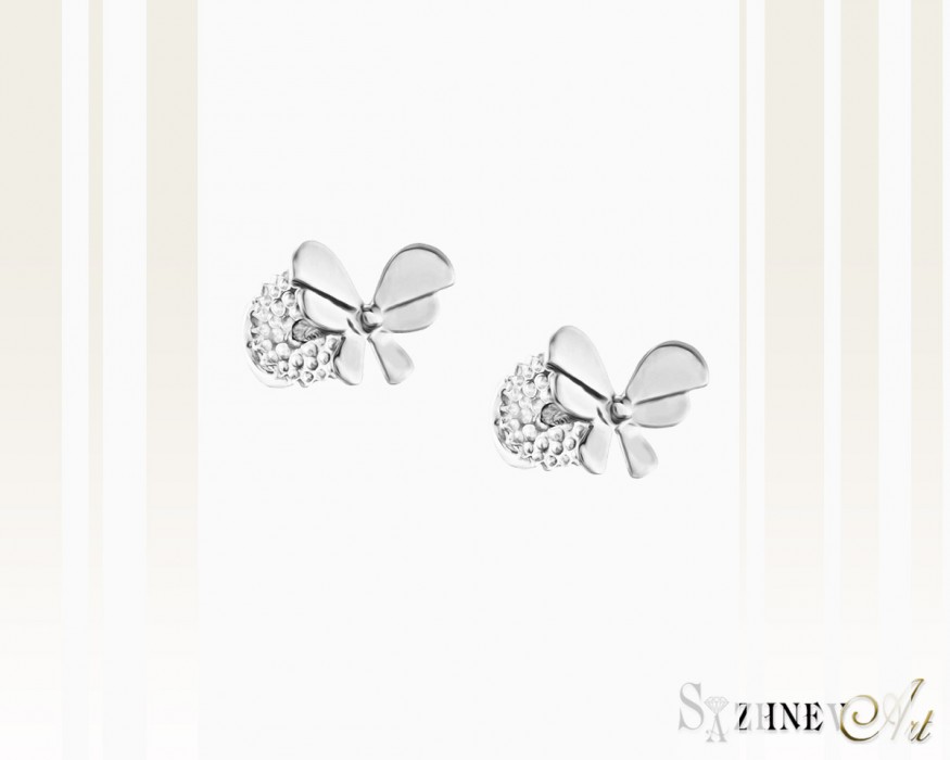 White Gold Earrings, no stone. It. CH207-c032w 