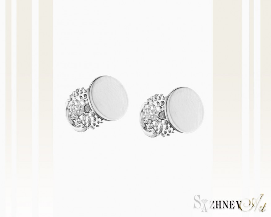 White gold stud earrings no stone deals