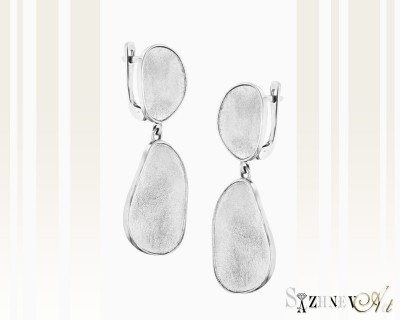 White Gold Earrings, no stone. Item CH161-c091w