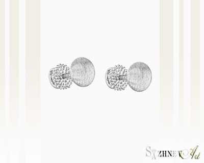 White Gold Earrings, no stone. Item CH231-c153w