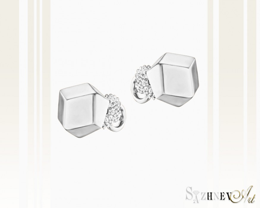 14K White Gold Earrings no stone CH209 c163w