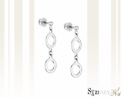 White Gold Earrings, no stone. Item CH192-c194w