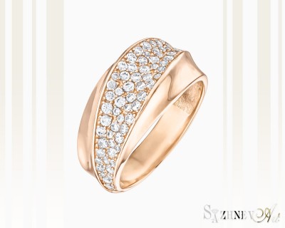 Red Gold Cubic Zirconia Ring, Item CH015-k087(2)