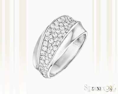 White Gold Cubic Zirconia Ring, Item CH034-k087(2w)