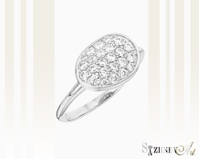 White Gold Cubic Zirconia Ring, Item CH227-k096w