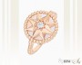 Red Gold Cubic Zirconia and Nacre Pearl Ring, Item CH223-k111