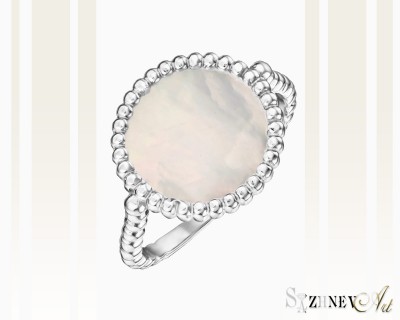 White Gold Nacre Ring. Item CH073-k112w