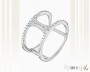 White Gold Cubic Zirconia Ring, It. CH004-k366w