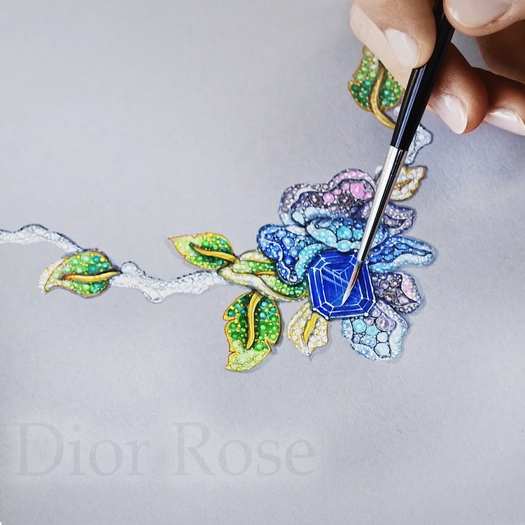 Эскиз колье Dior Rose Mantique Эскиз колье Dior Rose Mantique