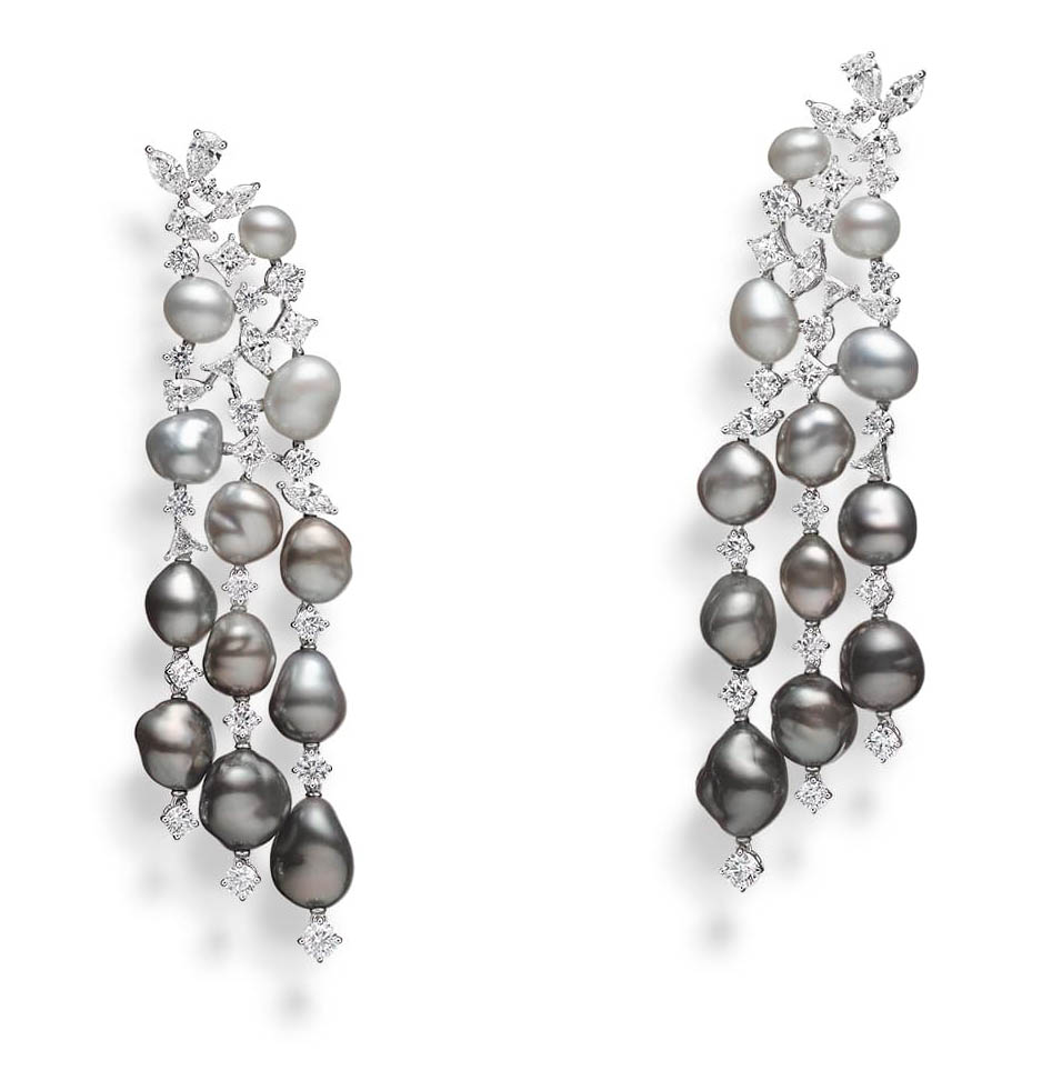 Серьги Mikimoto The Japanese Sense of Beauty с градиентом из жемчуга Серьги Mikimoto The Japanese Sense of Beauty с градиентом из жемчуга
