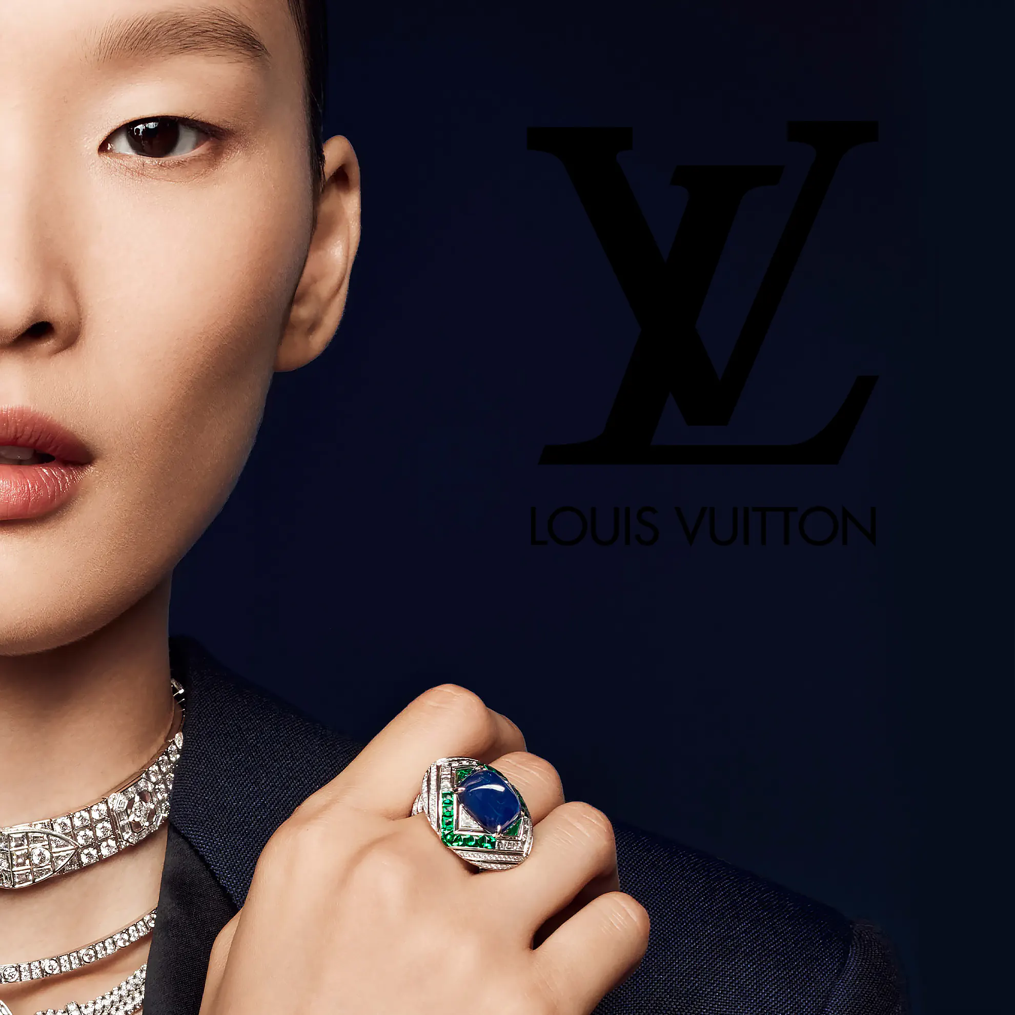 Фірмовий дизайн Louis Vuitton, смарагди, діаманти, сапфіри каблучки Le Mythe